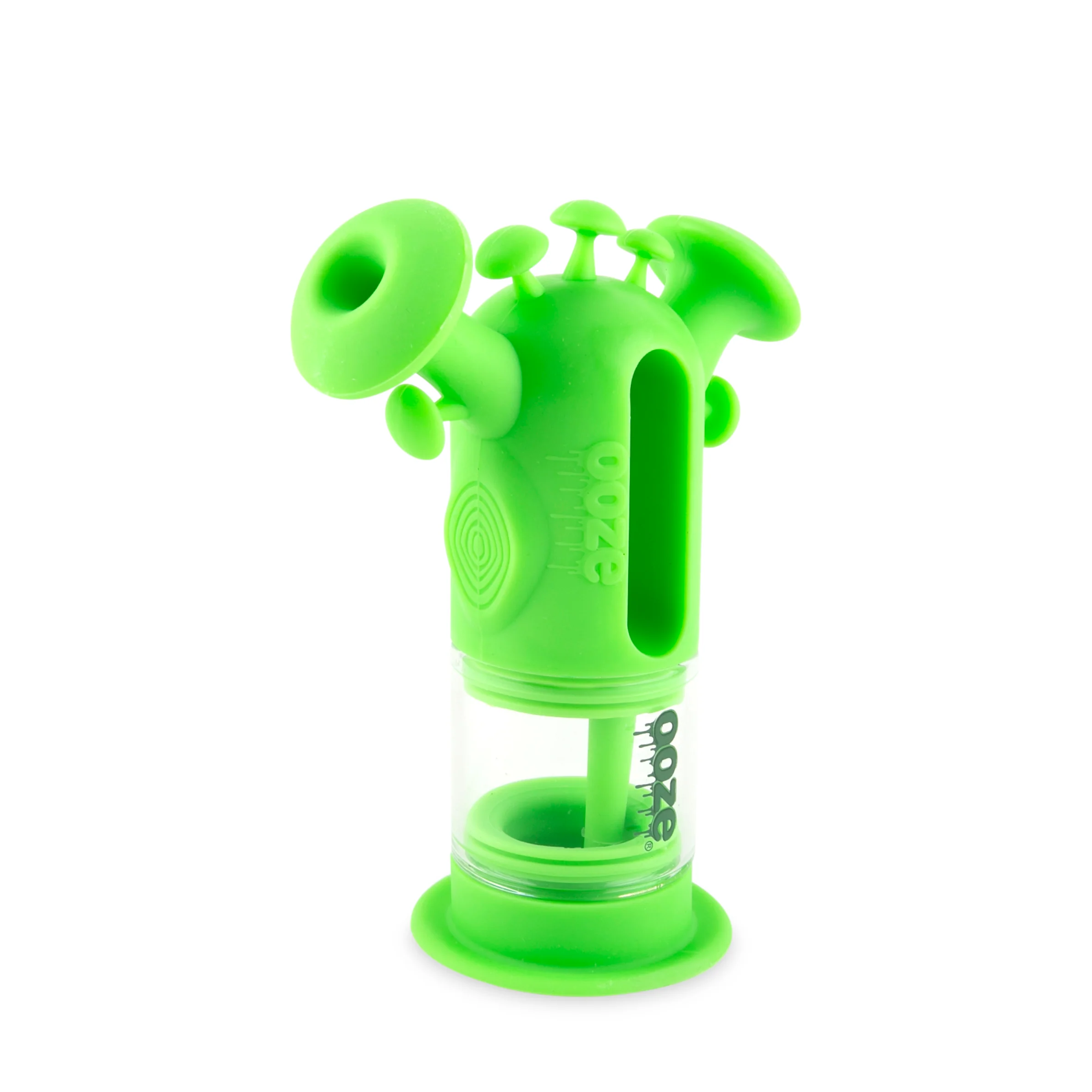 Ooze Trip Pipe Silicone Water Bubbler & Dab Rig - Slime Green - Image 5