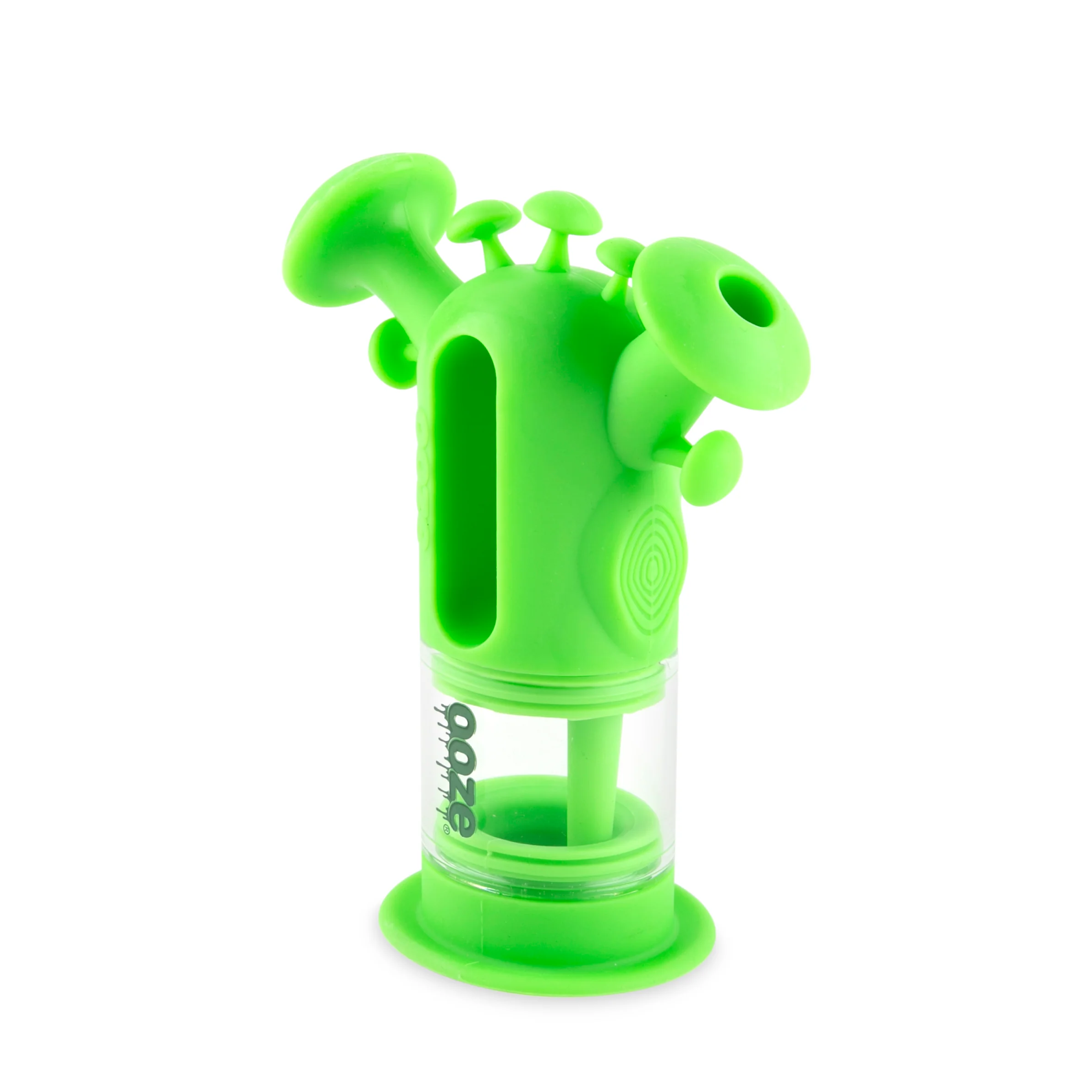 Ooze Trip Pipe Silicone Water Bubbler & Dab Rig - Slime Green - Image 6