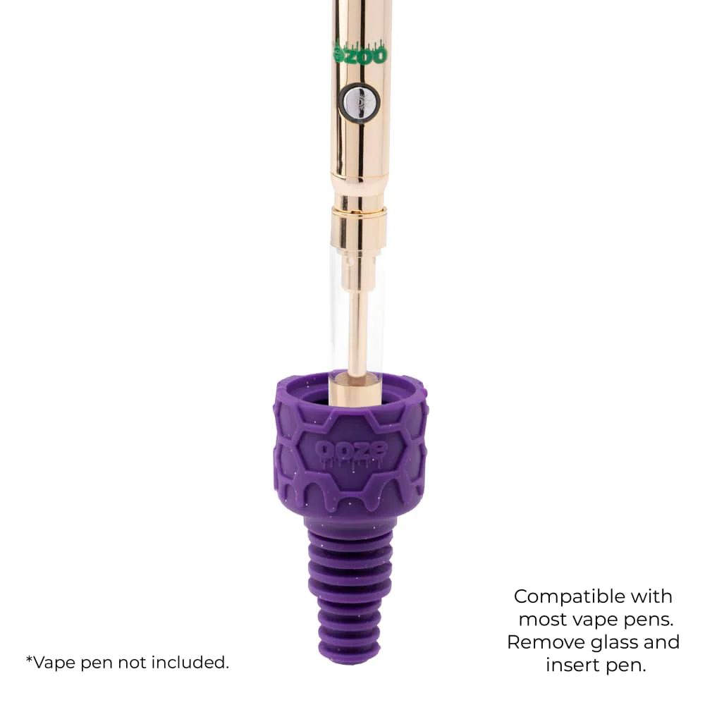 Ooze UFO Silicone Water Pipe & Dab Straw - Shimmer Purple - Image 5