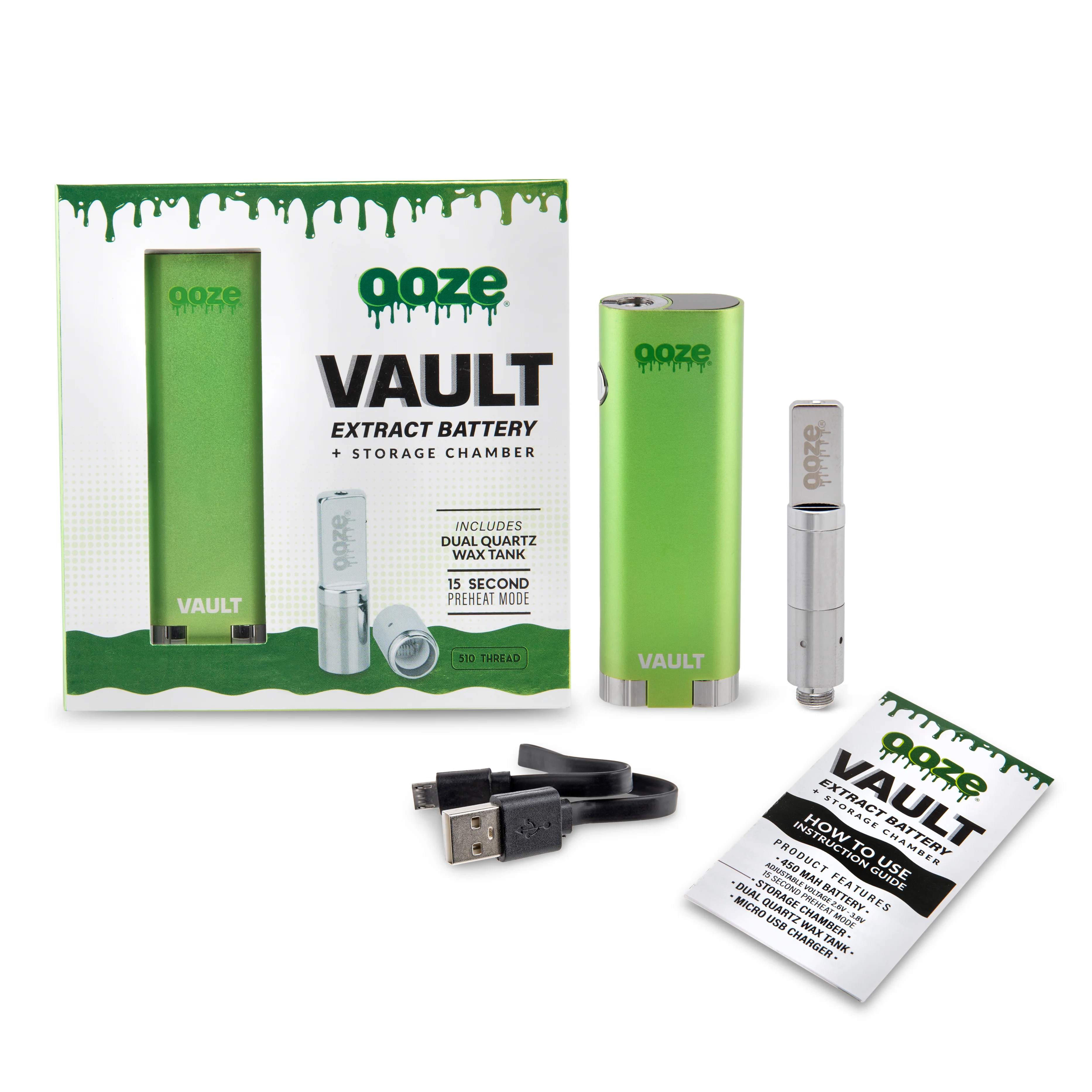 Vault - 450 mAh Battery with Storage Chamber - Slime Green - Image 4