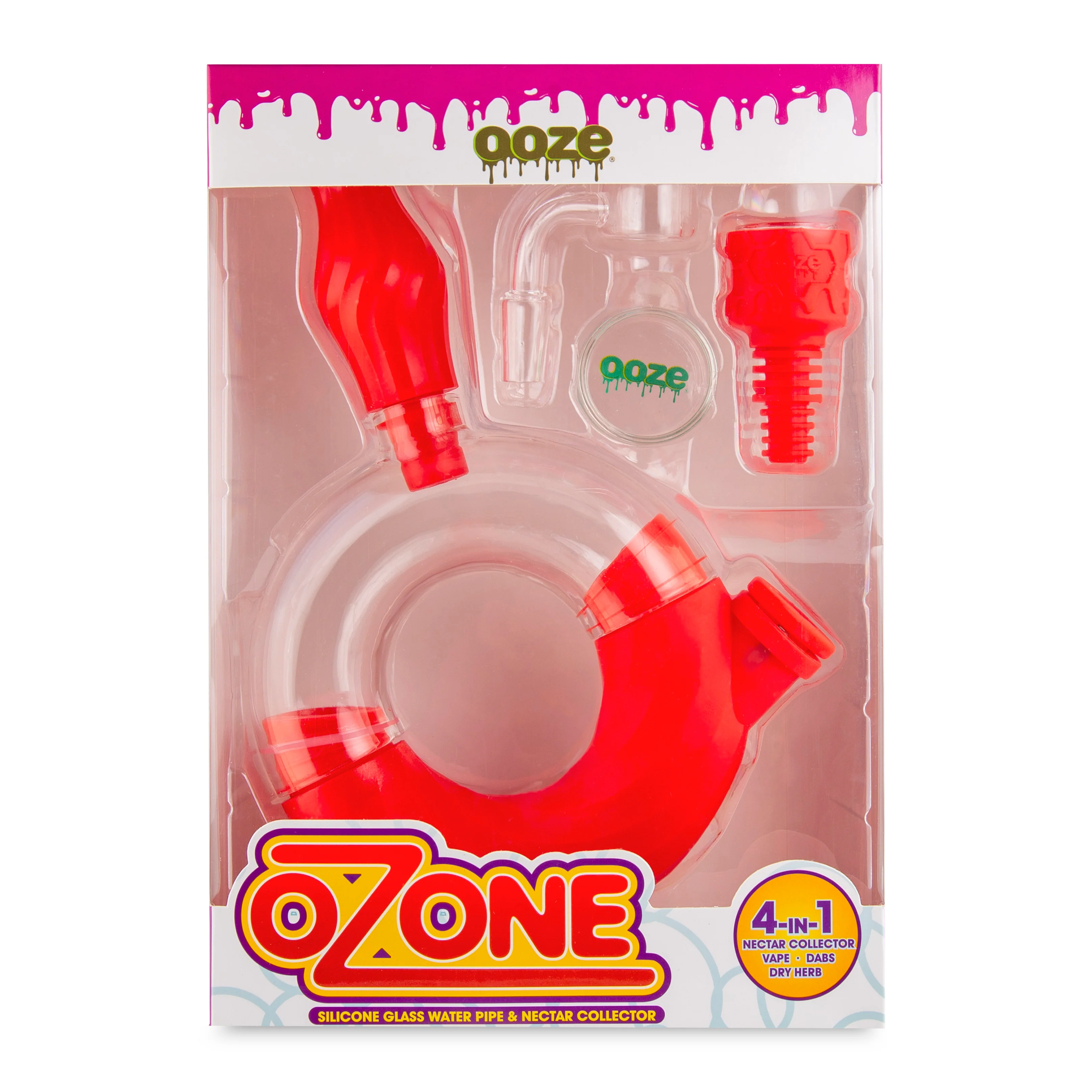 Ooze Ozone Silicone Water Pipe, Dab Rig & Dab Straw - Scarlet - Image 10
