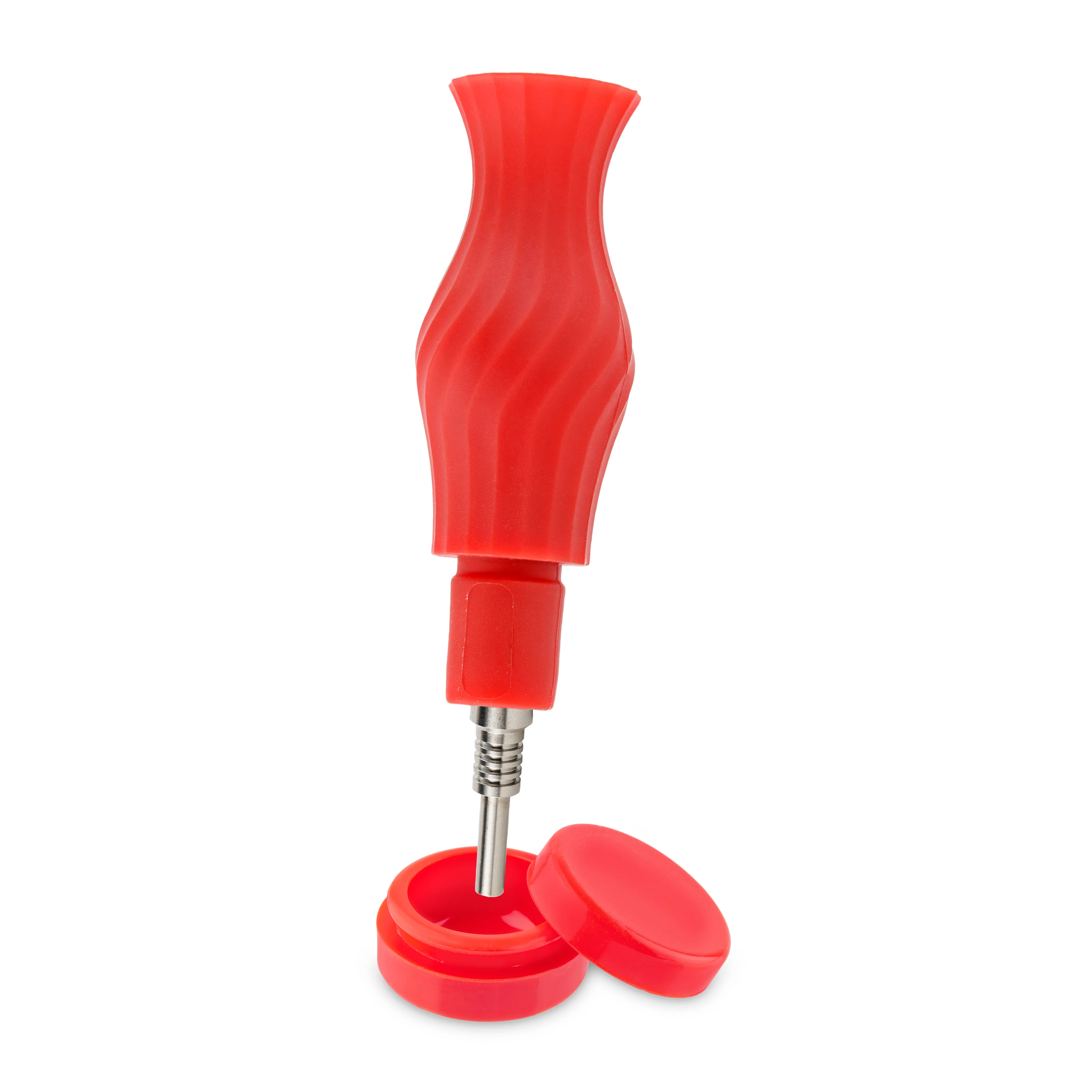Ooze Ozone Silicone Water Pipe, Dab Rig & Dab Straw - Scarlet - Image 8