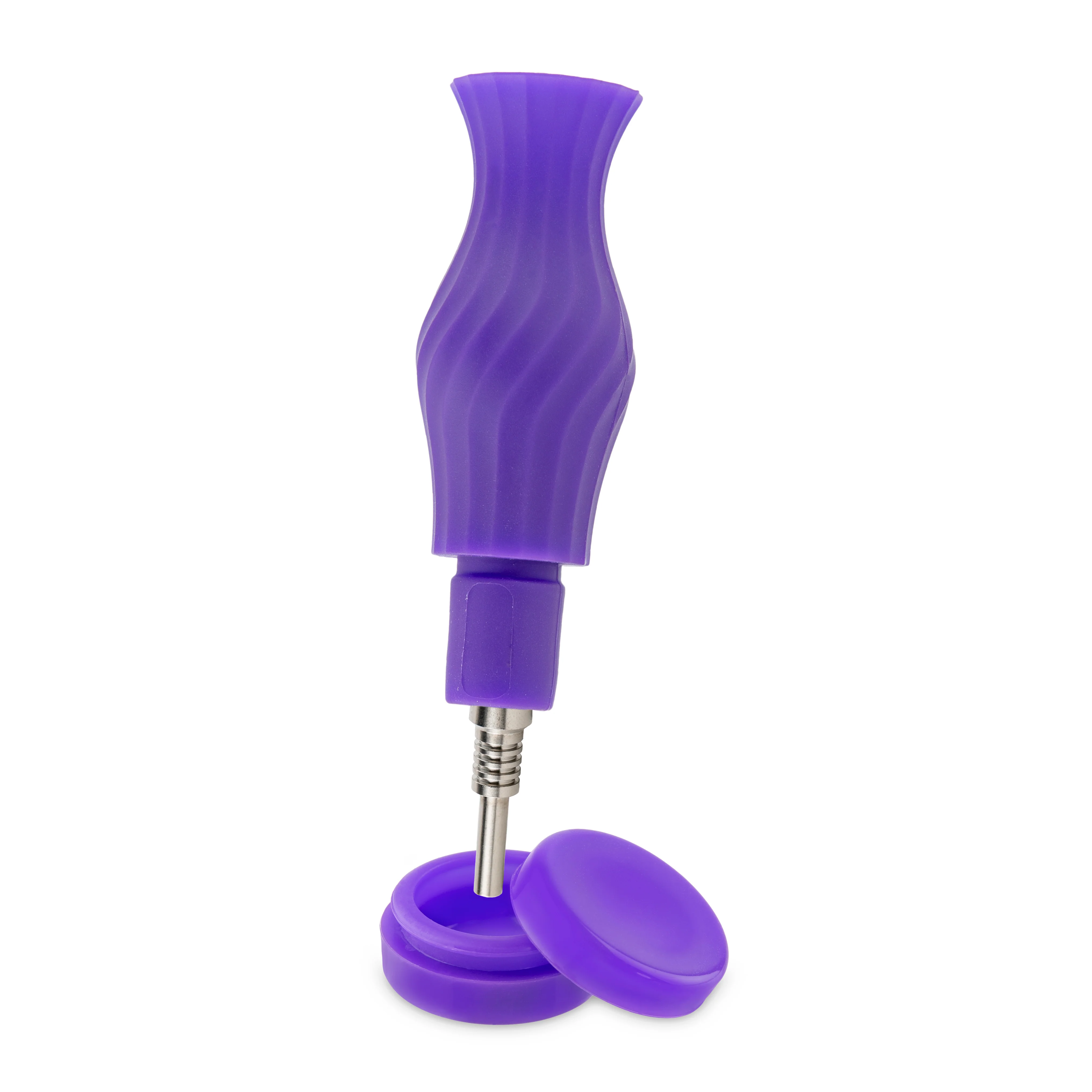 Ooze Ozone Silicone Water Pipe, Dab Rig & Dab Straw - Ultra Purple - Image 4