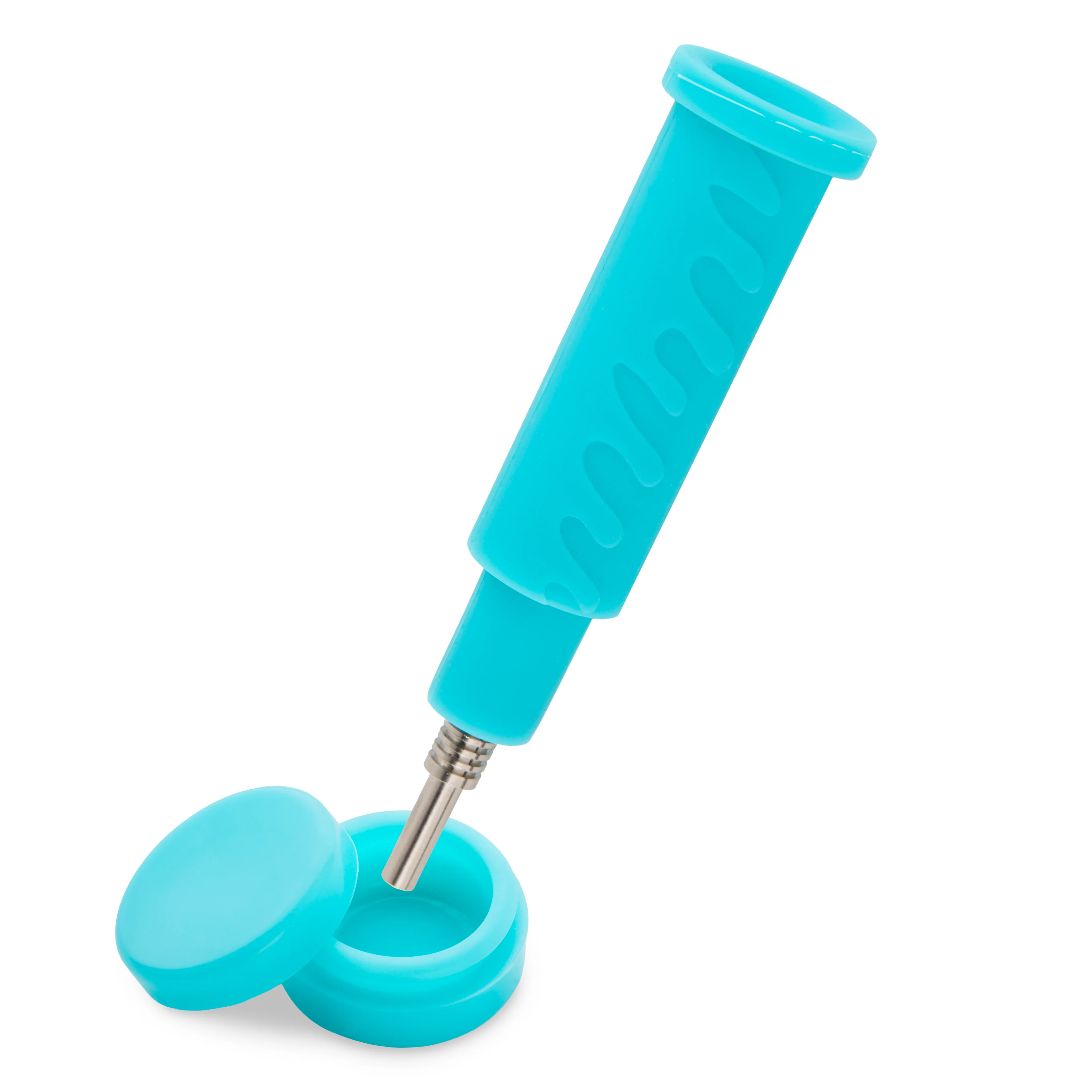Ooze Swerve Silicone Water Pipe, Dab Rig & Dab Straw - Aqua Teal - Image 9