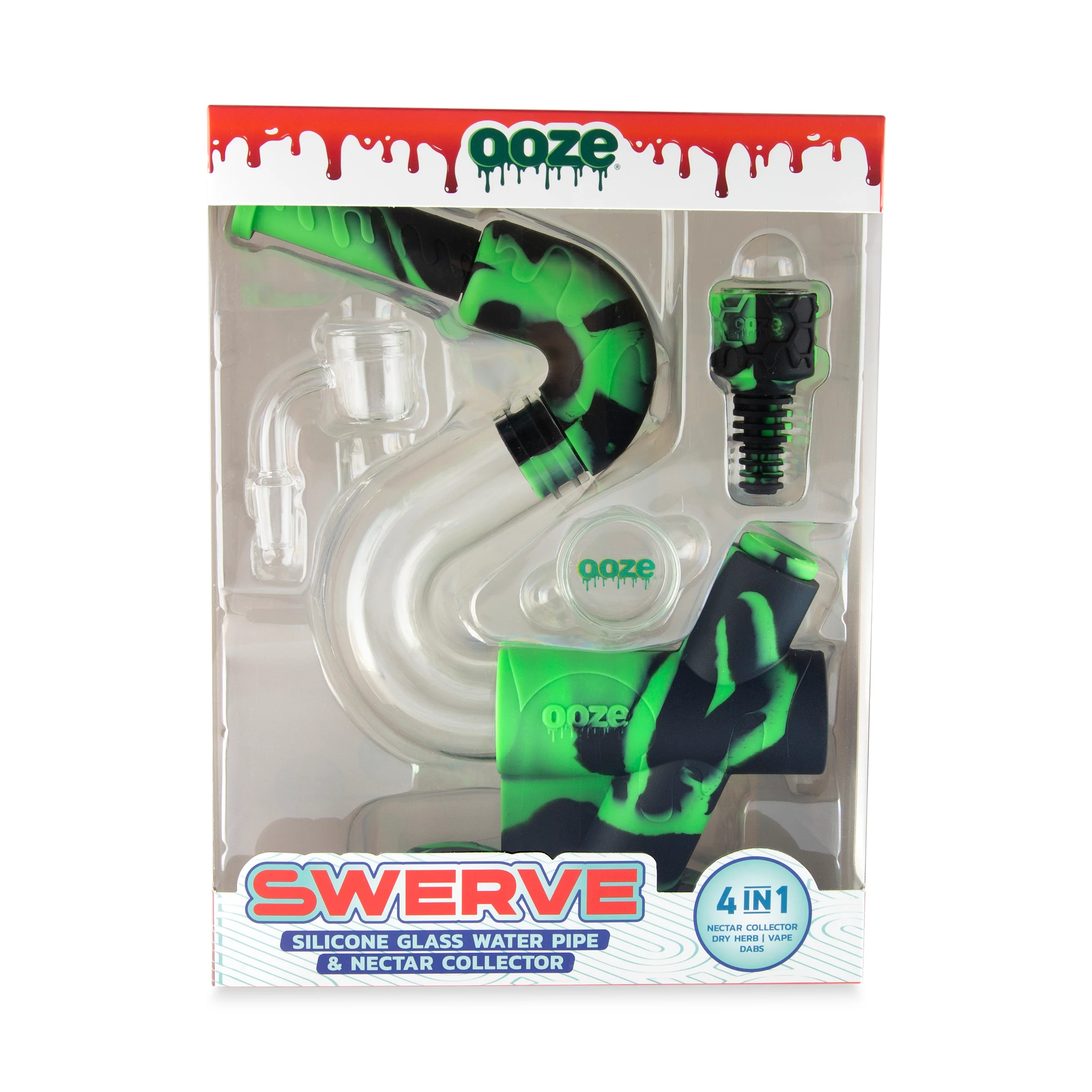 Ooze Swerve Silicone Water Pipe, Dab Rig & Dab Straw - Chameleon - Image 3