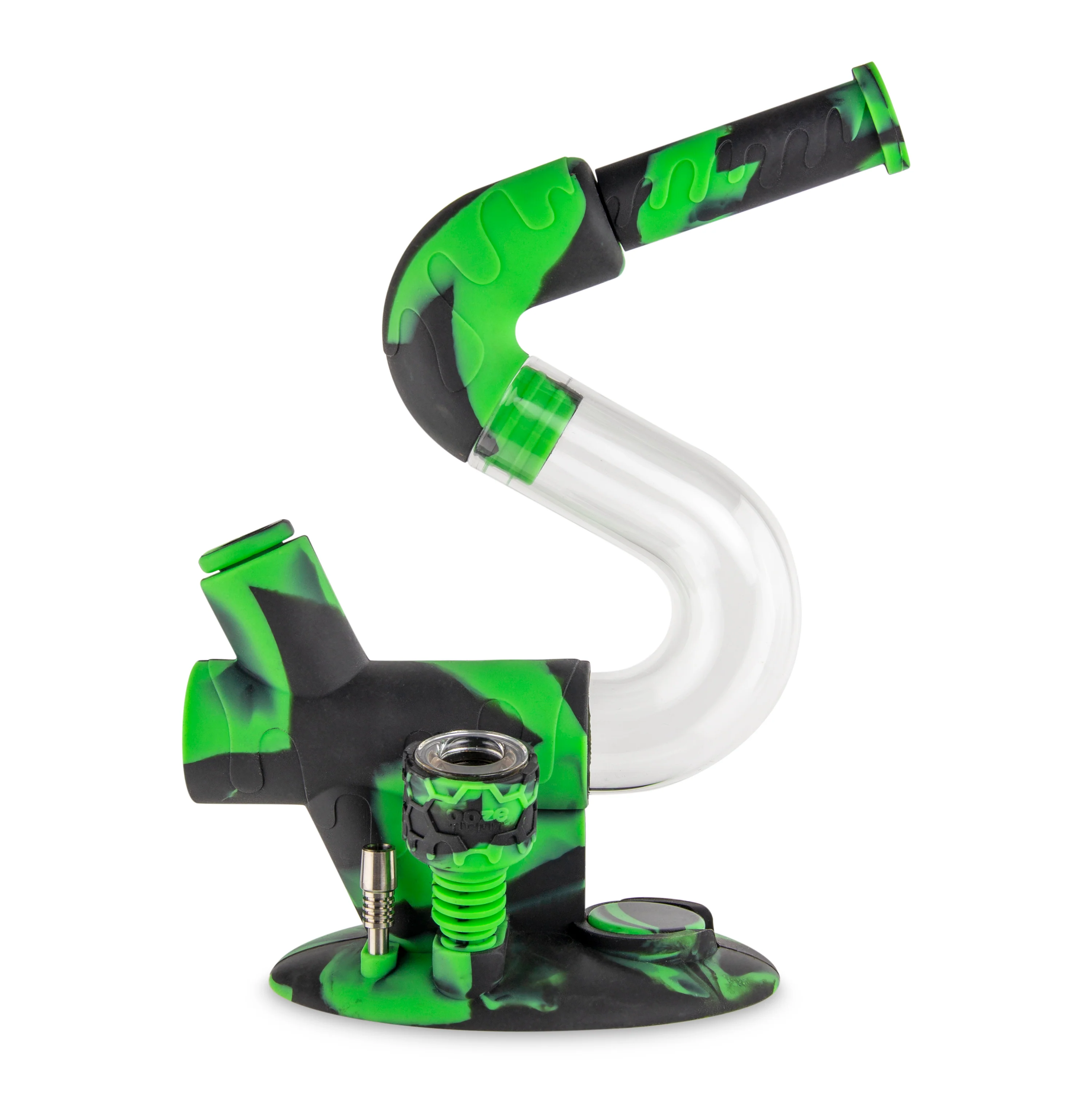 Ooze Swerve Silicone Water Pipe, Dab Rig & Dab Straw - Chameleon - Image 4