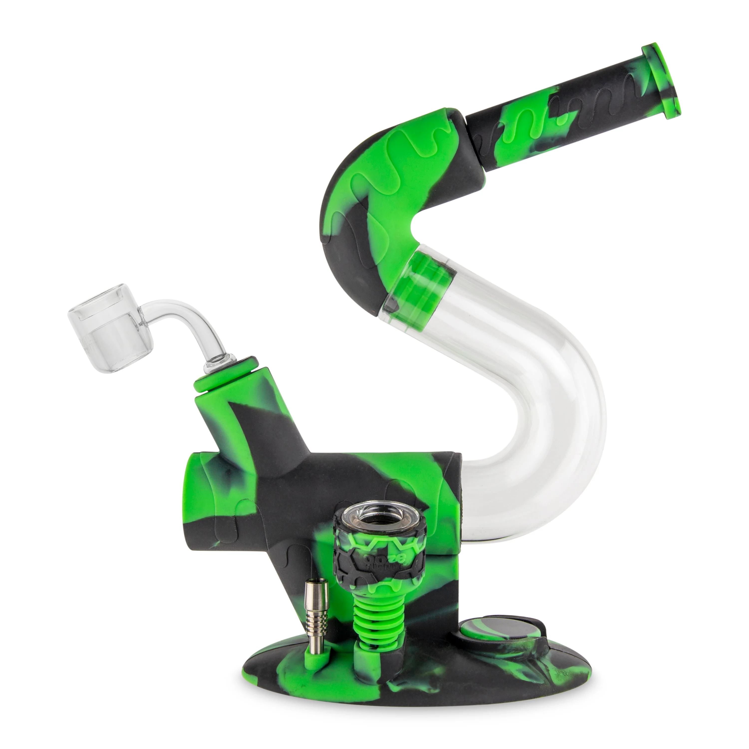 Ooze Swerve Silicone Water Pipe, Dab Rig & Dab Straw - Chameleon - Image 5