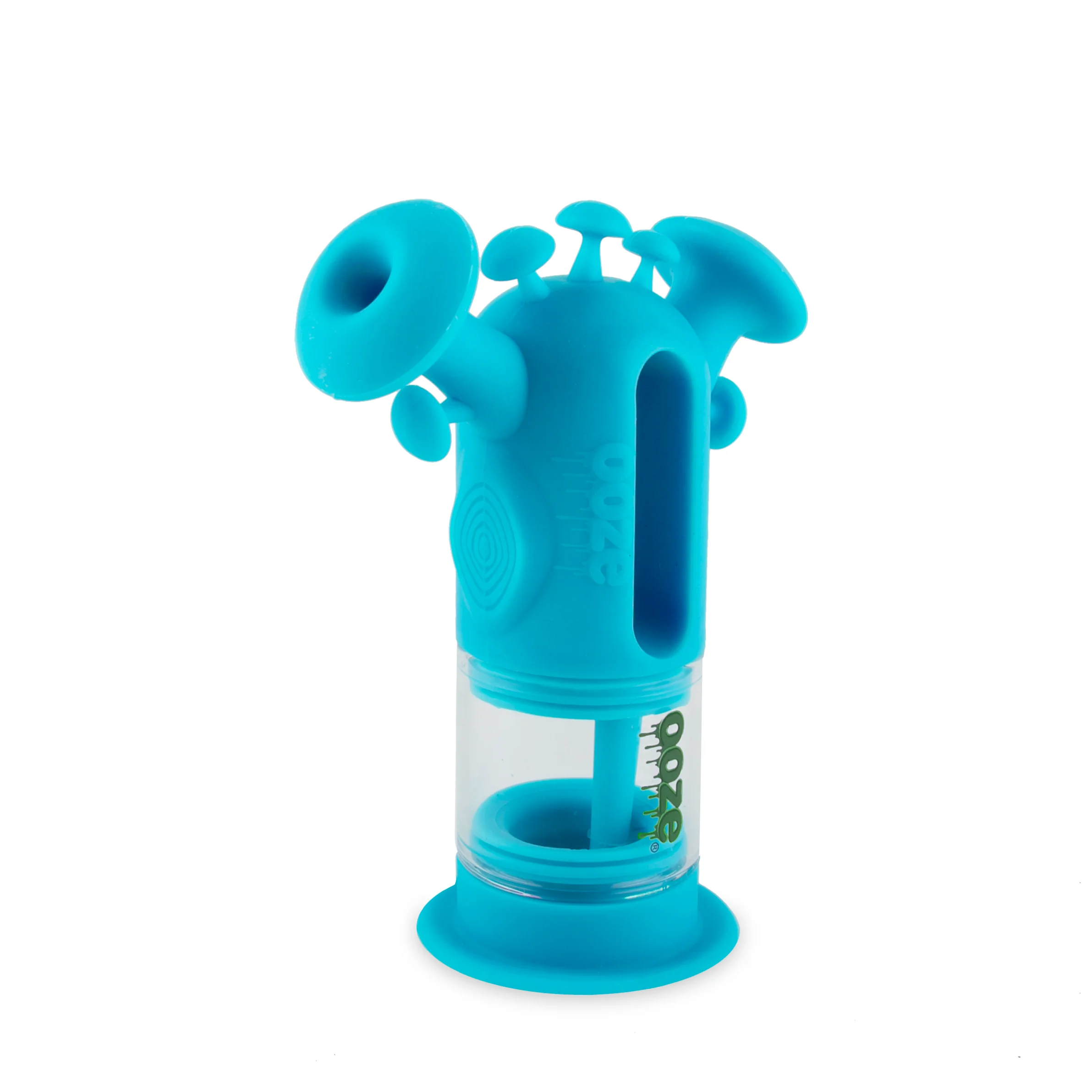 Ooze Trip Pipe Silicone Water Bubbler & Dab Rig - Aqua Teal - Image 5