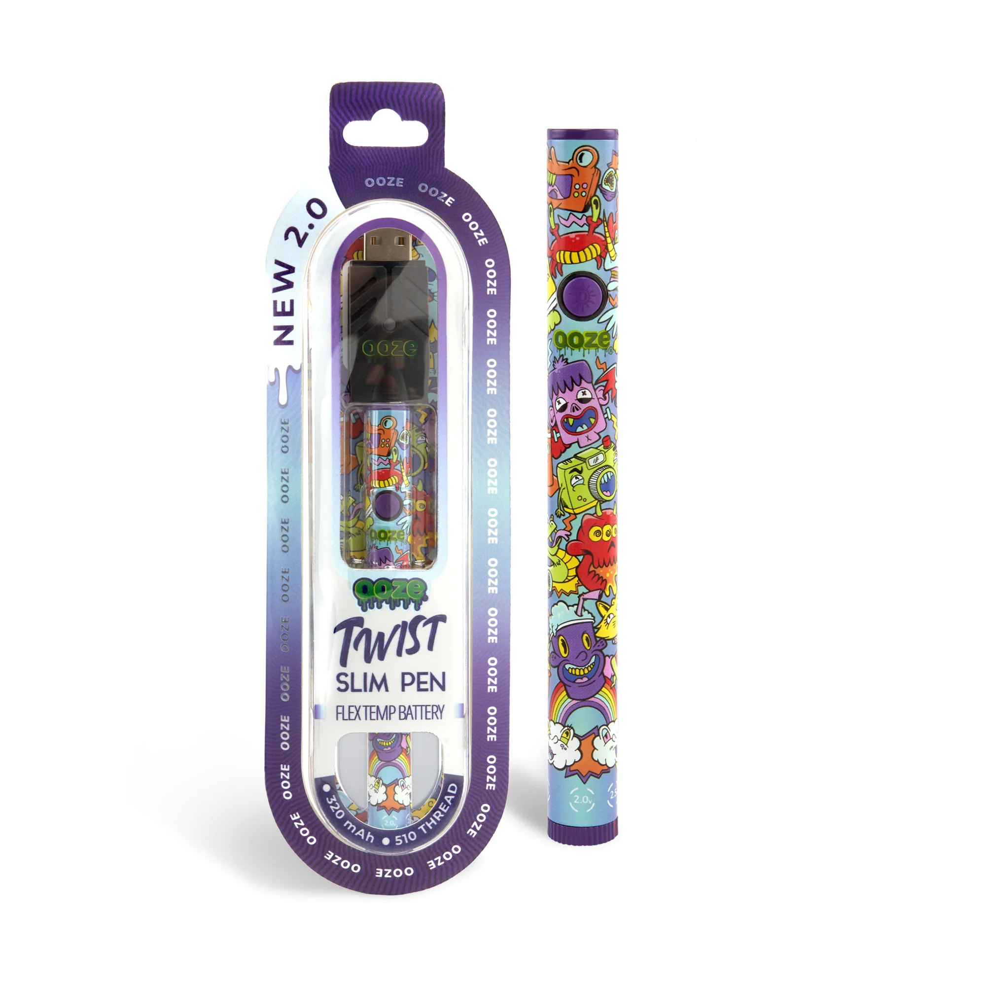 Twist Slim Pen 2.0 - 320 mAh Flex Temp Battery - Hype Engine - Image 5